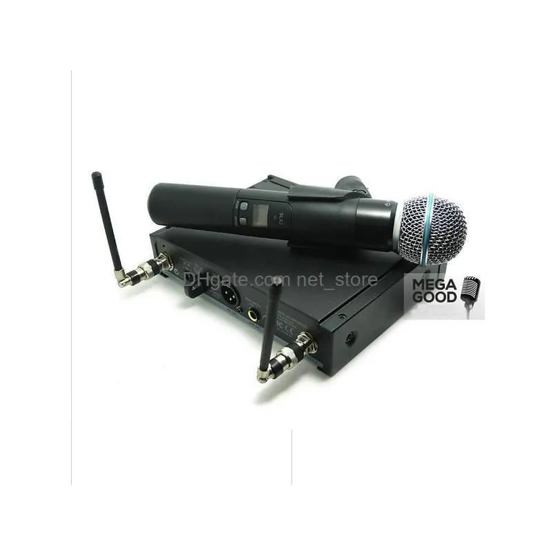 microfono professional uhf wireless microphone slx24/beta58 high quality slx cordless 58a handheld karaoke wireless system 