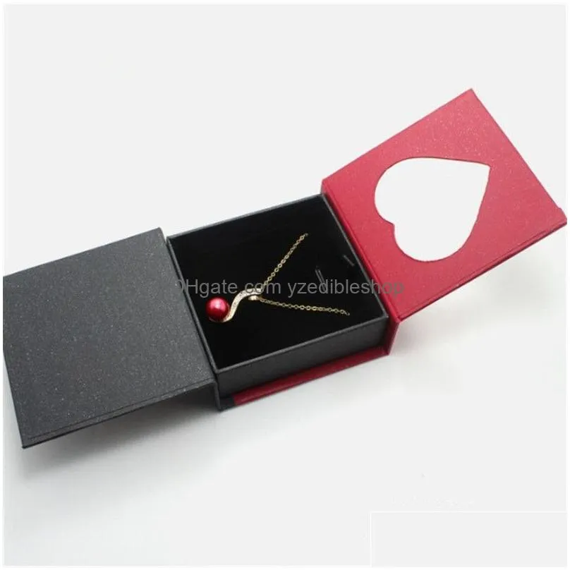 high quality heart jewelry box for necklace earrings ring bracelet bangle cuff pendant packaging and display express my love