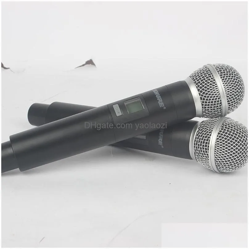 microphone wireless g-mark glxd4 professional system uhf dynamic mic automatic frequency 80m party stage host church microphones