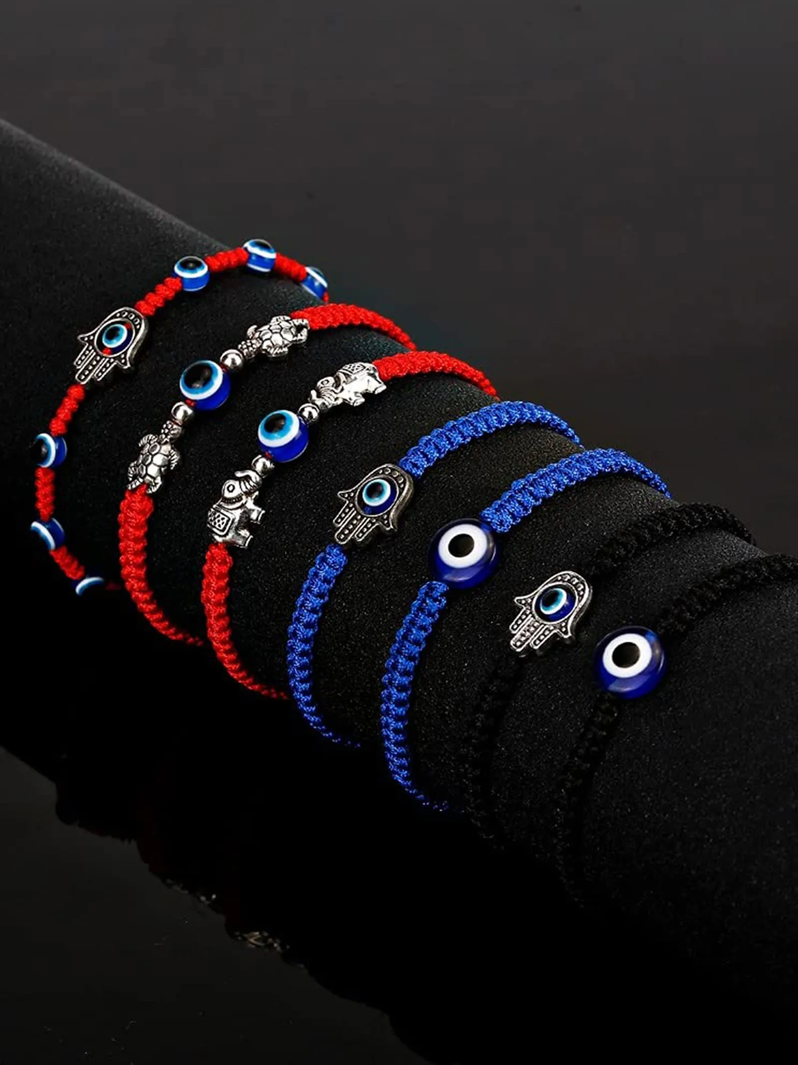 evil eye bracelets mal de ojo bracelets lucky red string bracelet adjustable 7 knot evil eye bracelet evil eye protection bracelet