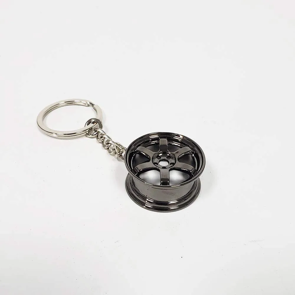 3ml turbo auto keychain piston connecting rod alloy short quick shifter key chain ring charming auto rainbow metal pendant keyring keyfob neon 4