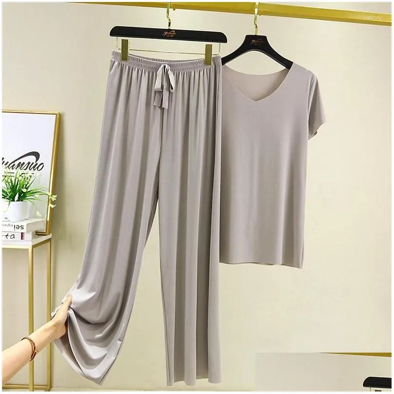 womens two piece pants set women top and summer 2 sets womens outfits vacation 2022 collection wide leg elegant casual