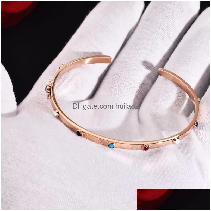 pulsera de oso cuff bangle bracelet women quality jewelry titanium steel hamsa star heart moon bears charms mujer osos