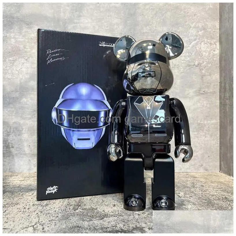 Novelty Games Novelty Games 5 Style Bearbricks 400% Figures Model Bear Brickes And Cyberpunk Daft Punk Joint Bright Face Violence Coll Dhg5B