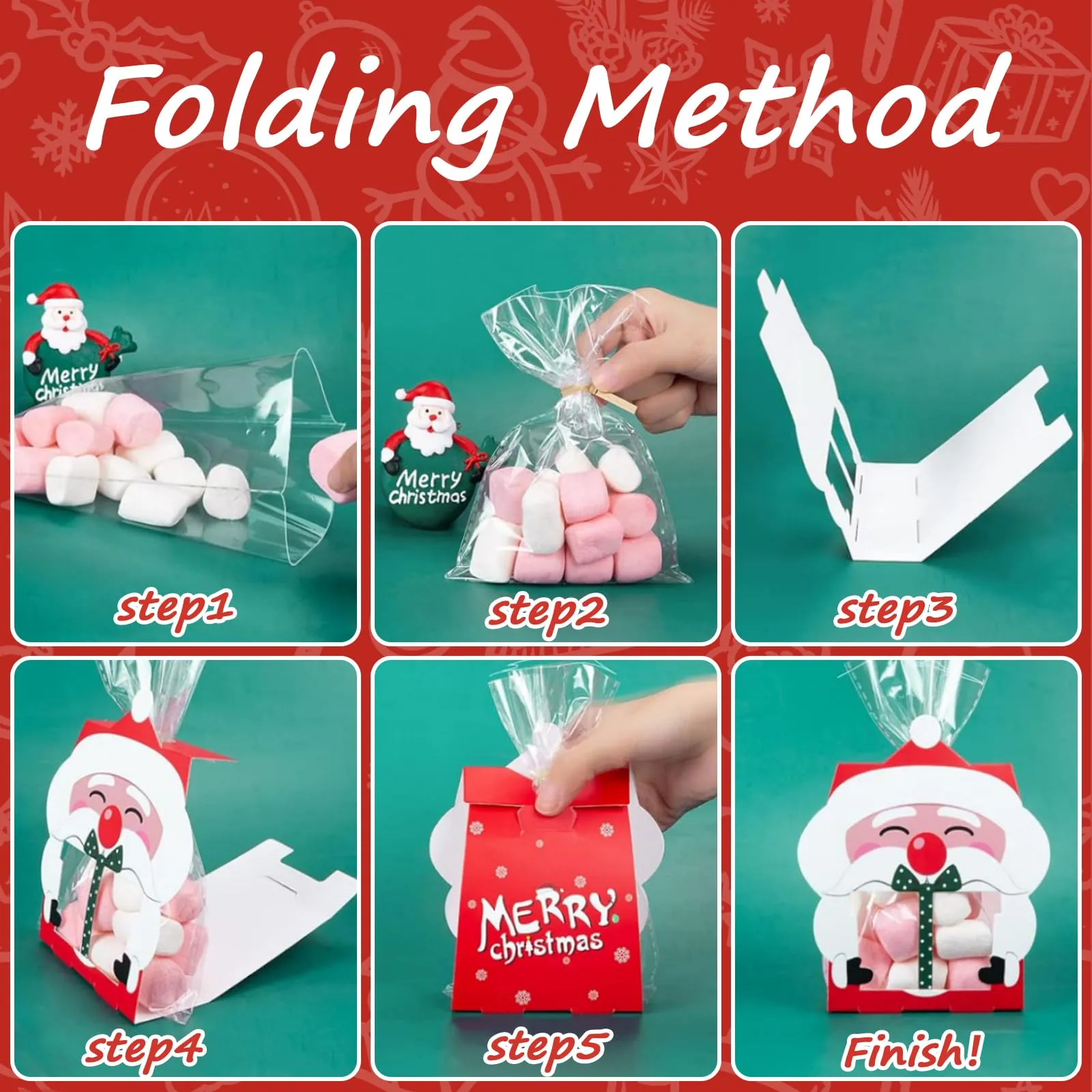 christmas goody bags cute santa christmas gift bags christmas cookie bags with cellophane treat bags and twist ties for christmas party favor bags gift giving small size