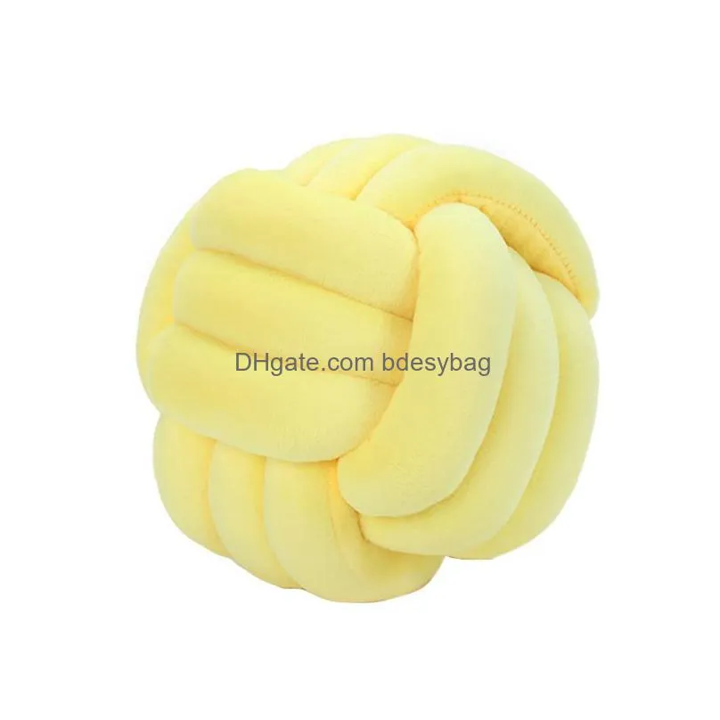 20cm warm nordic style pillow cushion velvet ball knot cushion solid color baby rest sleep dolls stuffed kid adult bedroom decor