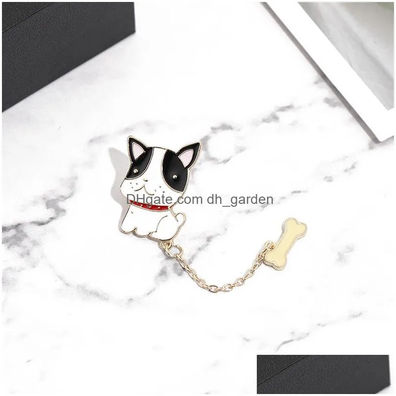 cat ball fish dog bone brooches cactus potted plant steamship animal chain tassel pins badges for kids cartoon jewelry