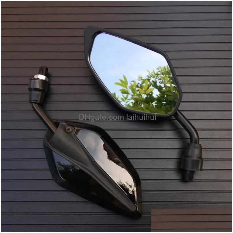 2pcs/pair universial motorcycle mirror 10mm scooter e-bike rearview mirrors electrombile back side convex