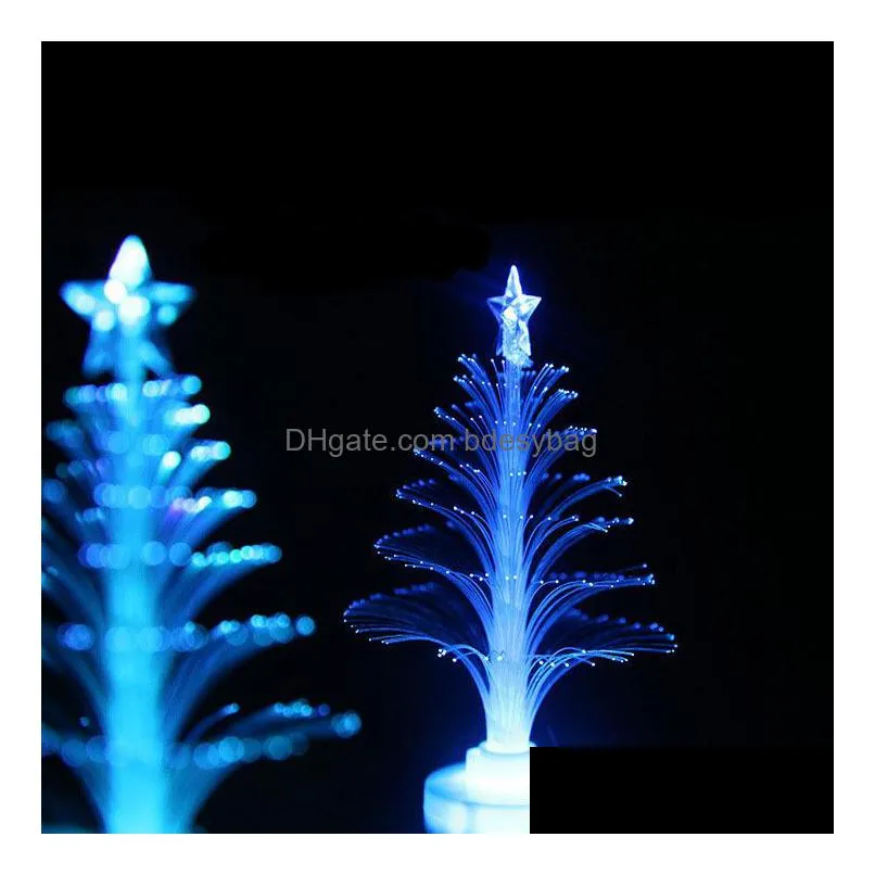 party favor led christmas fiber optic tree colorful color changing christmastree christmasgift home decoration