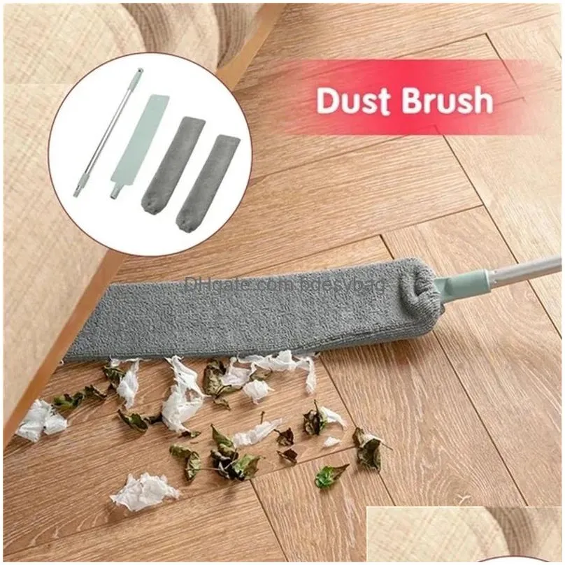 hand push sweepers long duster cleaner bedside dust brush long handle mop household bed bottom gap clean fur hair sweeping dusty microfibre