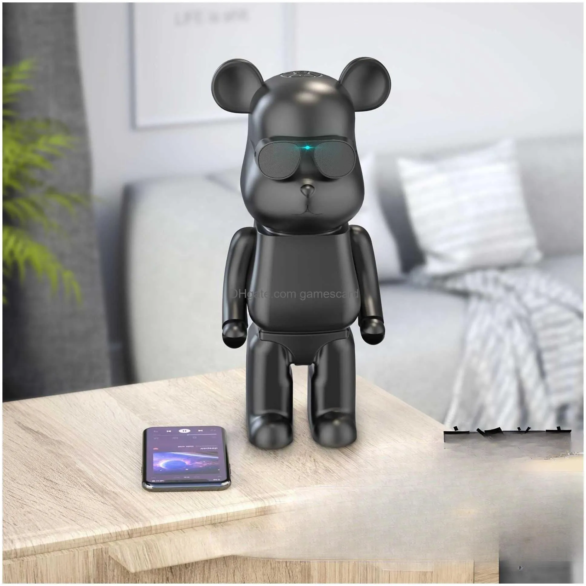 Novelty Games Novelty Games Bearbrick Speaker Violence Bear Bluetooth Cartoon Tws Wireless Mobile Phone Laptop Ornaments Home Decor T2 Dhnot