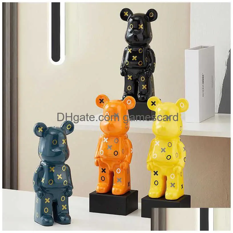 Novelty Games Novelty Games Home Decorative Figures Violence Bear Scpture Figure Ornaments Kawaii Room Decor Livingroom Decoration Chr Dhevg