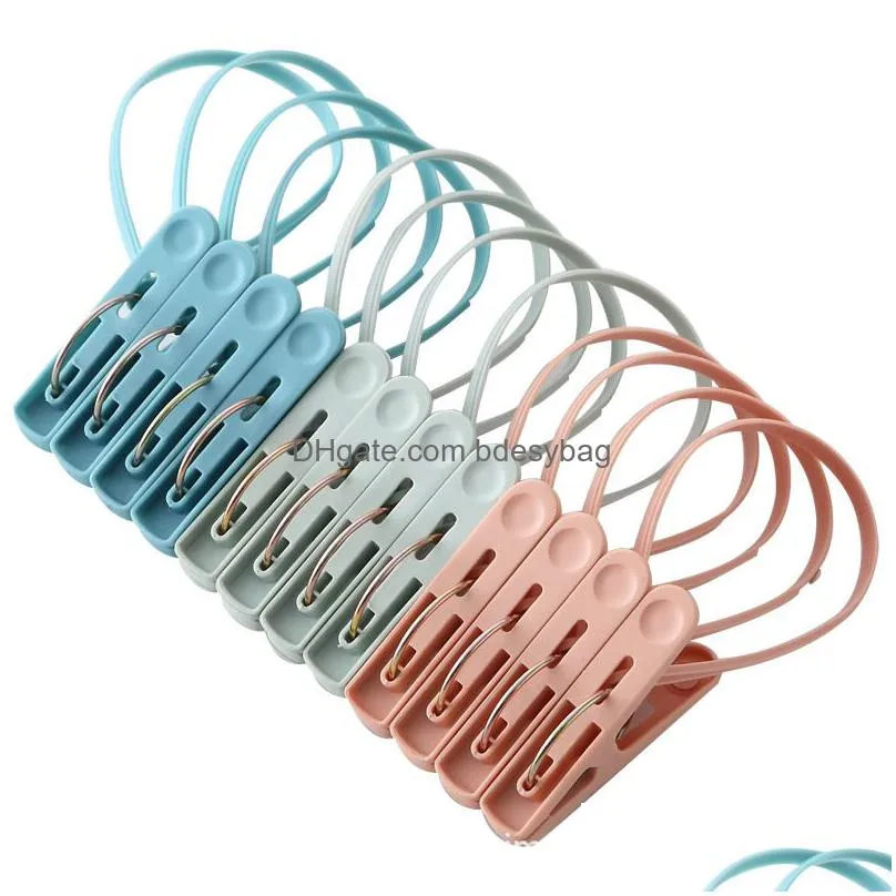 12pcs mixed color hangers plastic clothes pegs storage clip portable home hangers for clothes hanger drying rack towel clothes pins