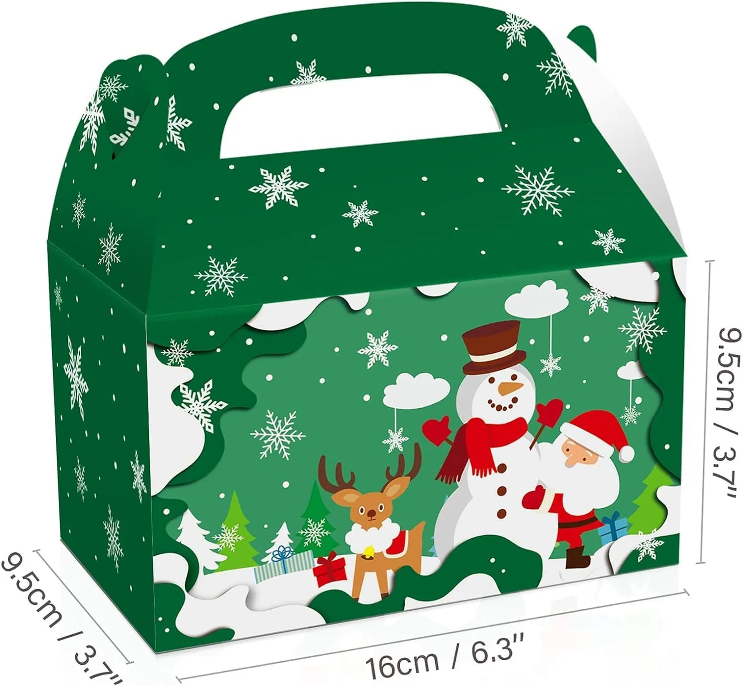 interookie christmas goody gift boxes xmas treat boxes assorted paper candy boxes for kids party supplies pack of 12