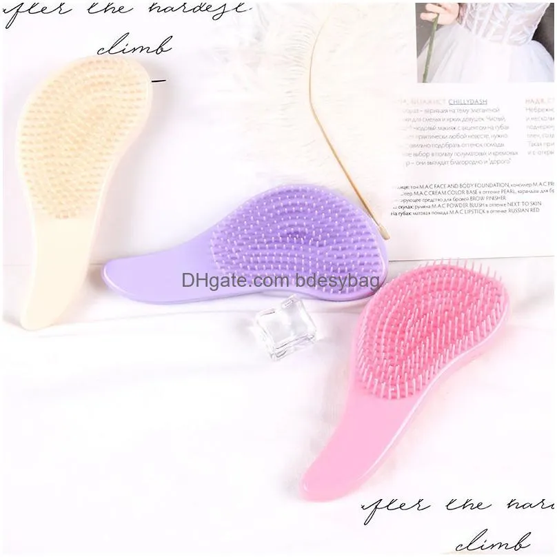 home 14.5cm portable magic handle hair comb anti static massage hair brush detangle shower massage hairbrush combs salon hair styling