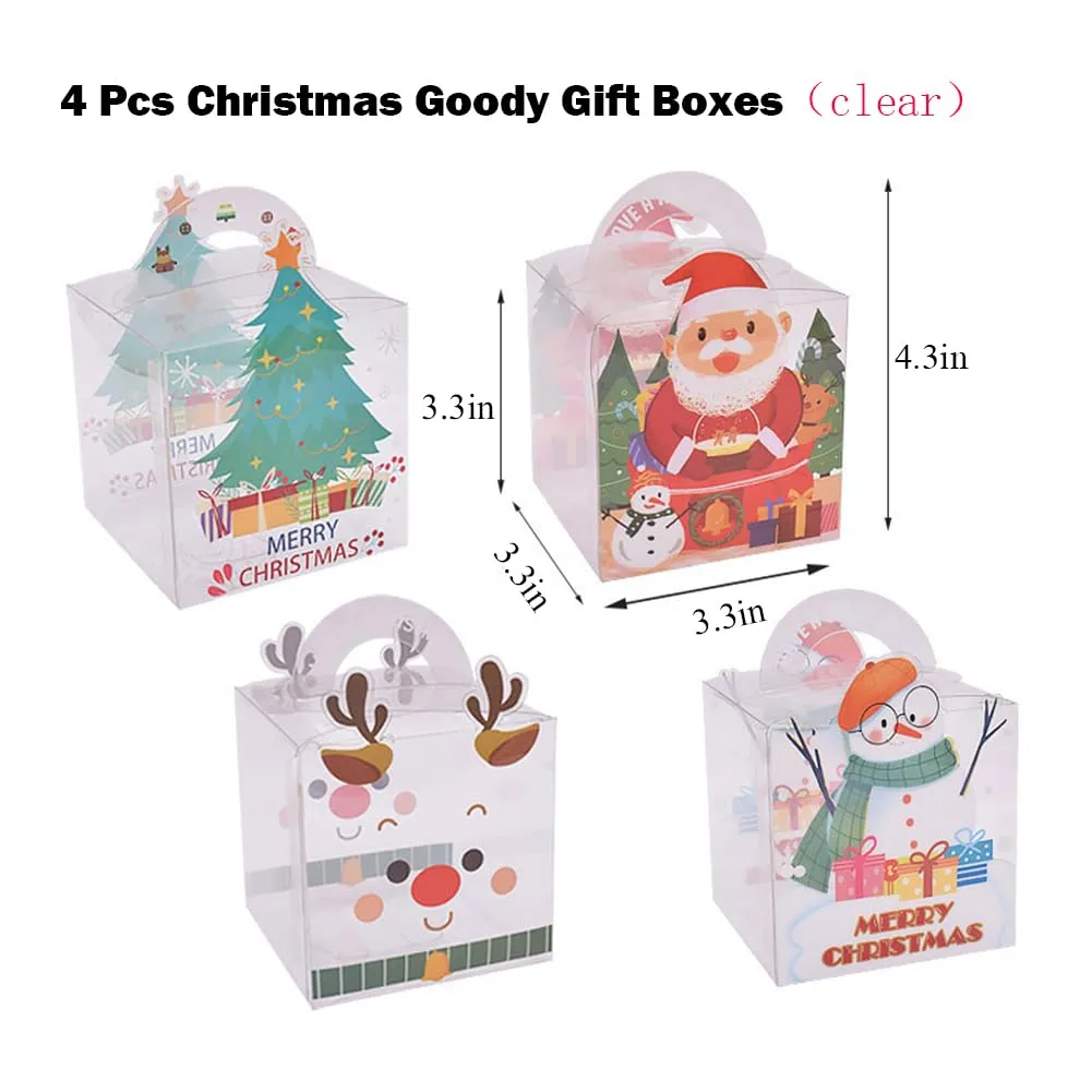 christmas goody gift boxes 3d  plaid xmas candy treat box red and black christmas favor box  holiday gift wrap box paper holder for party favor supplies christmas