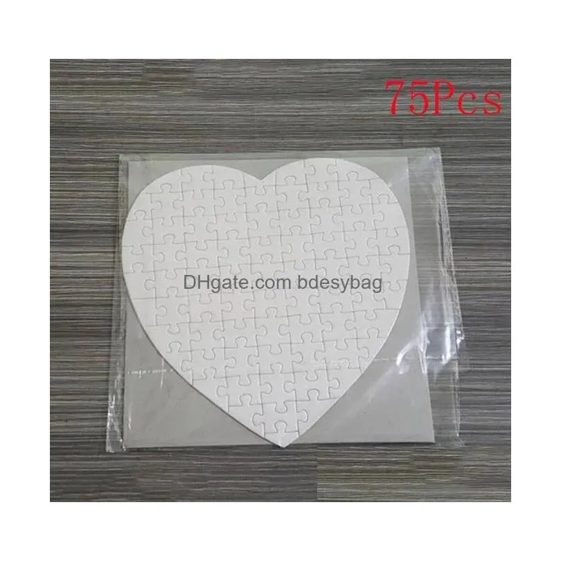 party favor sublimation heat transfer blank puzzle heart shape heat transfer printing piece wholesale