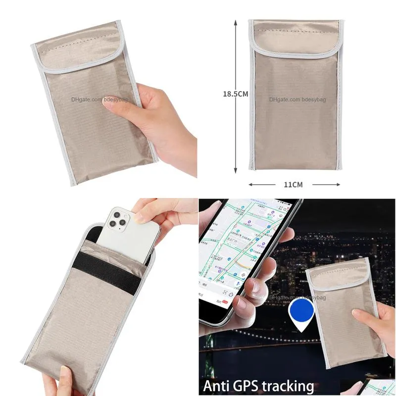 party favor new mobile phone rf antiradiation shield case bag pouch ic magnetic card prevent degaussing antitracking