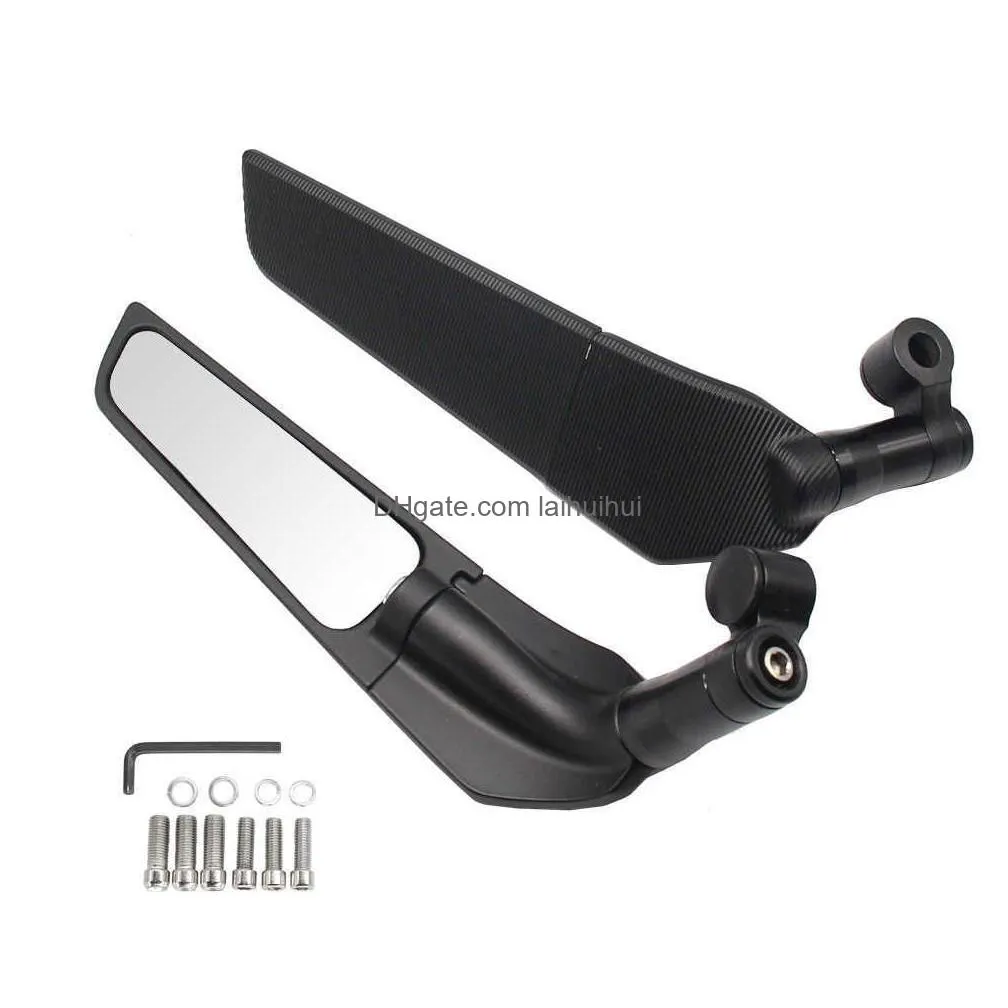 motorcycle mirrors universal fixed wind wing for yamaha r3 v3 mt10 mt09 mt07 mt03 mt25 mt01 mt15 mt125 motorcycle rotating rearview mirror