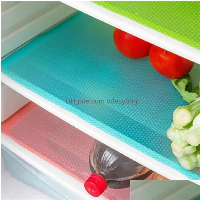 4pcs/set new refrigerator waterproof pad antibacterial antifouling mildew moisture can be cut washed pad fridge mats cabinet mat
