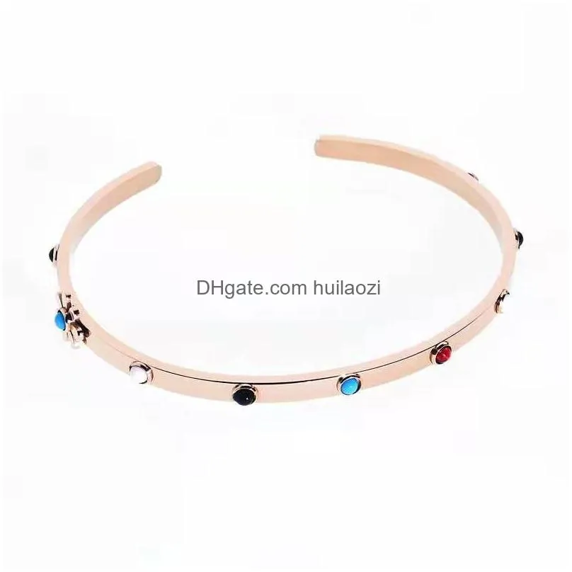 pulsera de oso cuff bangle bracelet women quality jewelry titanium steel hamsa star heart moon bears charms mujer osos