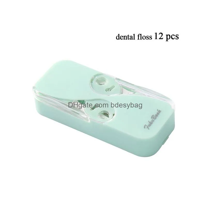 home plastic automatic portable teeth floss storage box floss pick dispenser convenient practical great for traveling camping