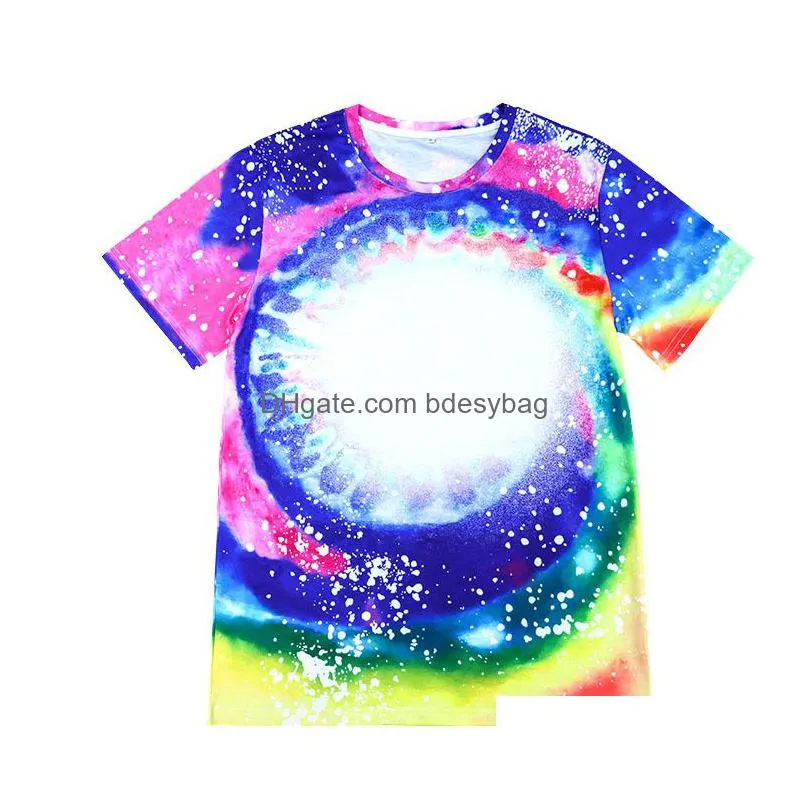party decoration sublimation bleached shirts heat transfer blank bleach shirt bleached polyester tshirts us men women partysupplies