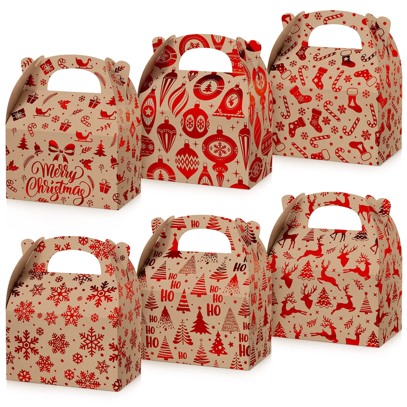 christmas gift bags tote bags bulk christmas non woven treat bags with handle 12.8 x 9.8 x 6.7 in winter