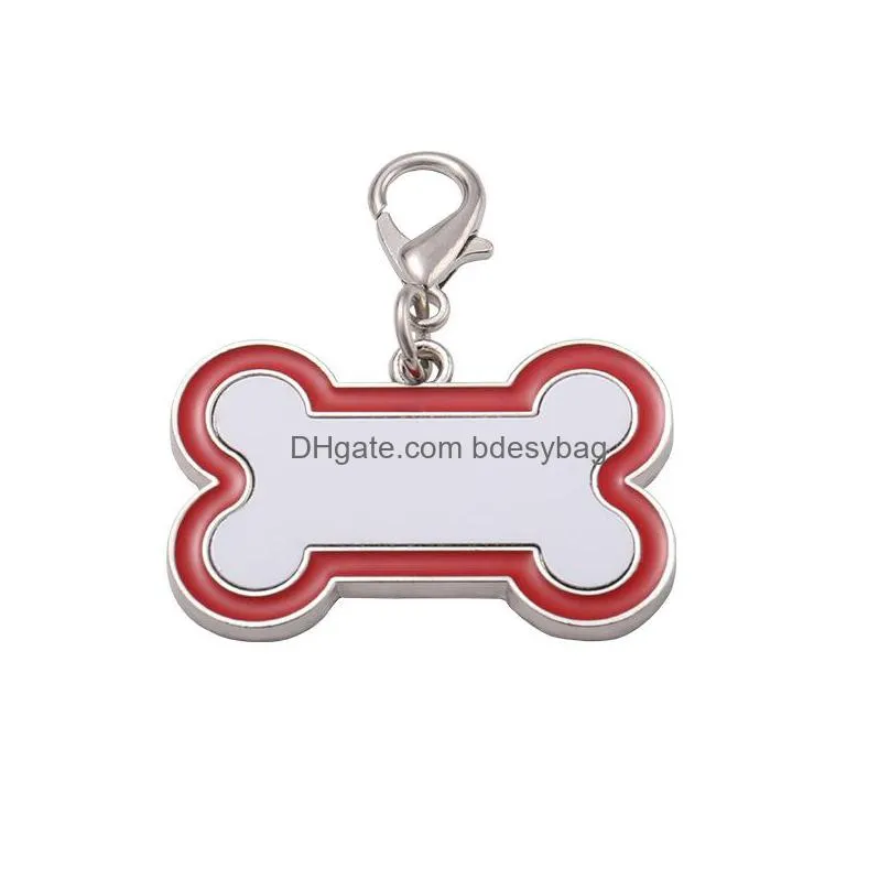 party favor sublimation stainless steel cat and dogbrand military brand pendant metal pet dog id card necklace lettering