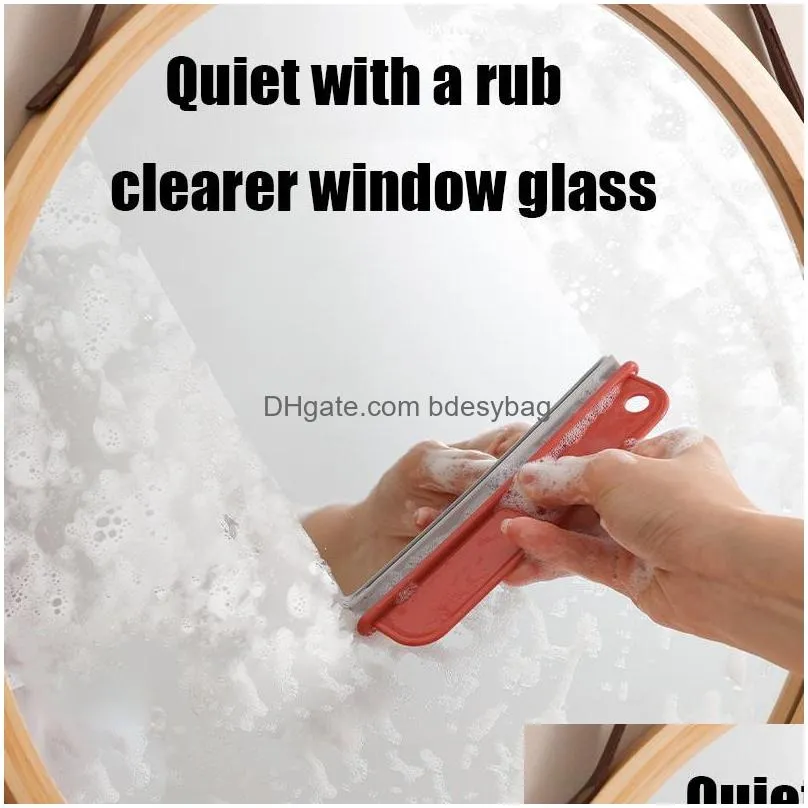 glass cleaning brushes creative bathroom mirror wipe wall cleaningscraper twoinone wiper window