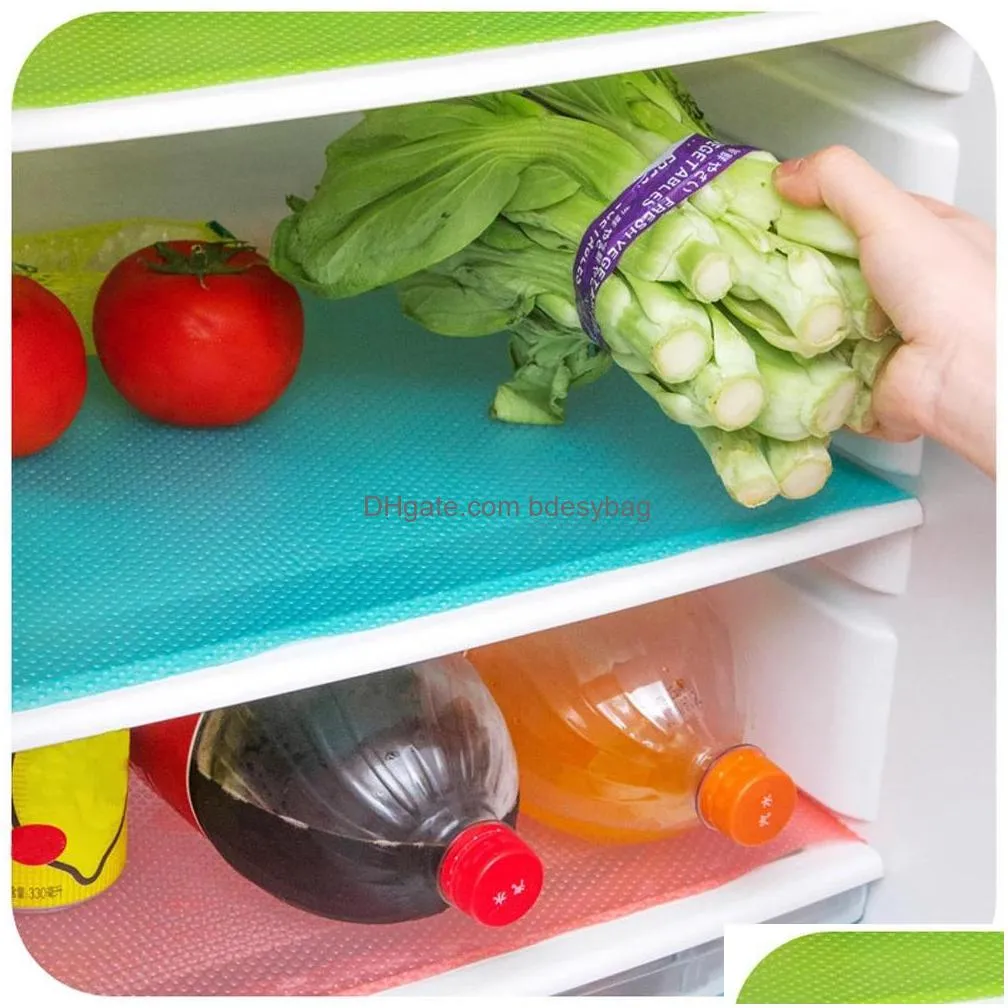 4pcs/set new refrigerator waterproof pad antibacterial antifouling mildew moisture can be cut washed pad fridge mats cabinet mat