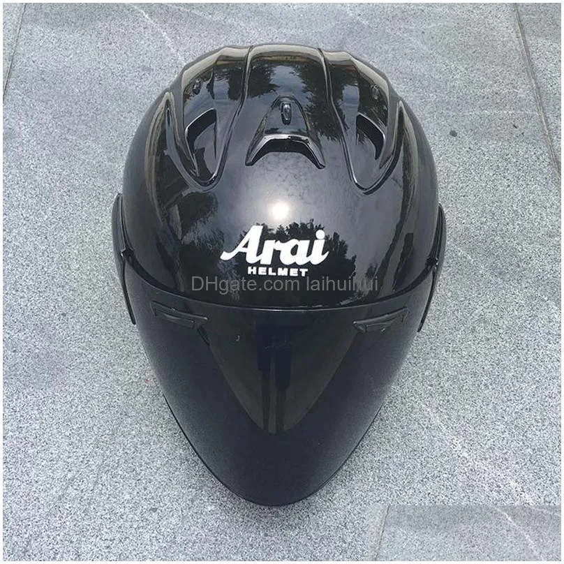 black motorcycle half helmet outdoor sport men and women motorcycle racing helmet open face dot approved1