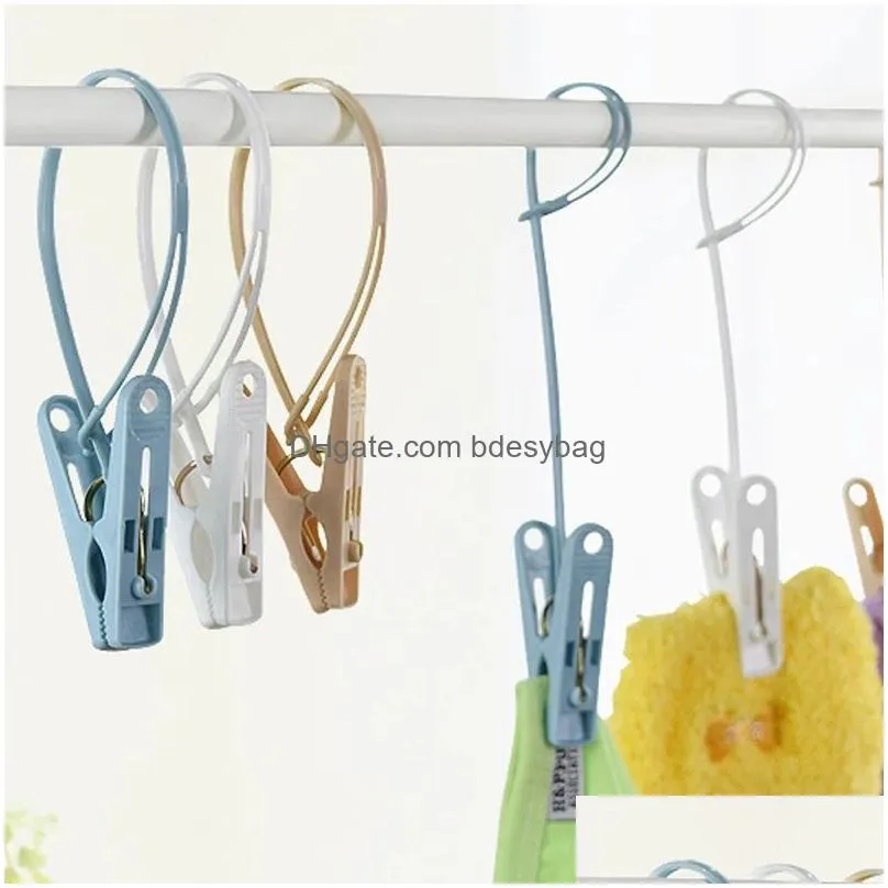 12pcs mixed color hangers plastic clothes pegs storage clip portable home hangers for clothes hanger drying rack towel clothes pins