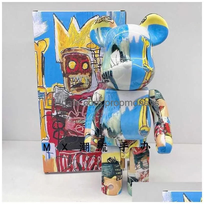 Novelty Games Novelty Games 5 Style Bearbricks 400% Figures Model Bear Brickes And Cyberpunk Daft Punk Joint Bright Face Violence Coll Dhykt