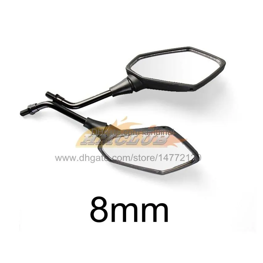 universial motorcycle rearview mirror scooter motocross motorbike handlebar side rearview mirrors electrombile back side convex 8/10mm moto bike mirror on