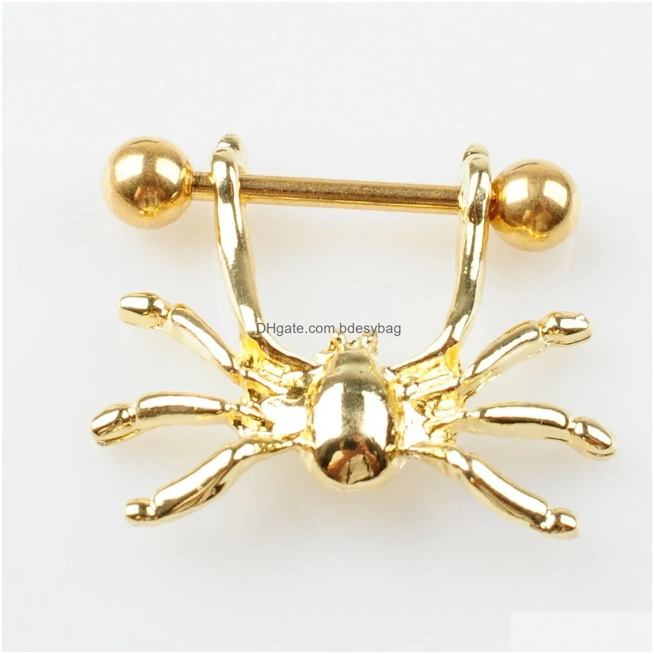 Navel & Bell Button Rings D0661 3 Color Nice Spider Style Nipple Ring Piercing 20 Pcs Clear Stone Drop Body Jewelry Drop Delivery Jewe Dhj6D