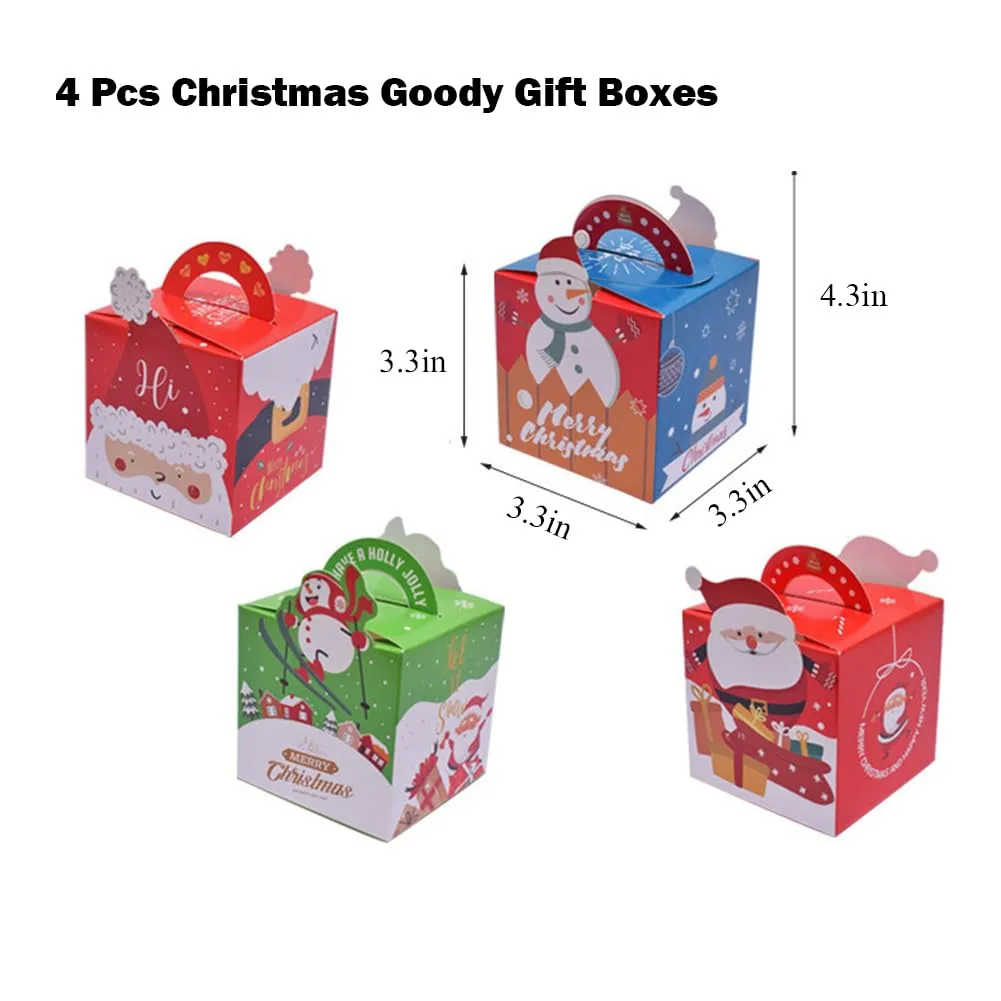 christmas goody gift boxes 3d  plaid xmas candy treat box red and black christmas favor box  holiday gift wrap box paper holder for party favor supplies christmas