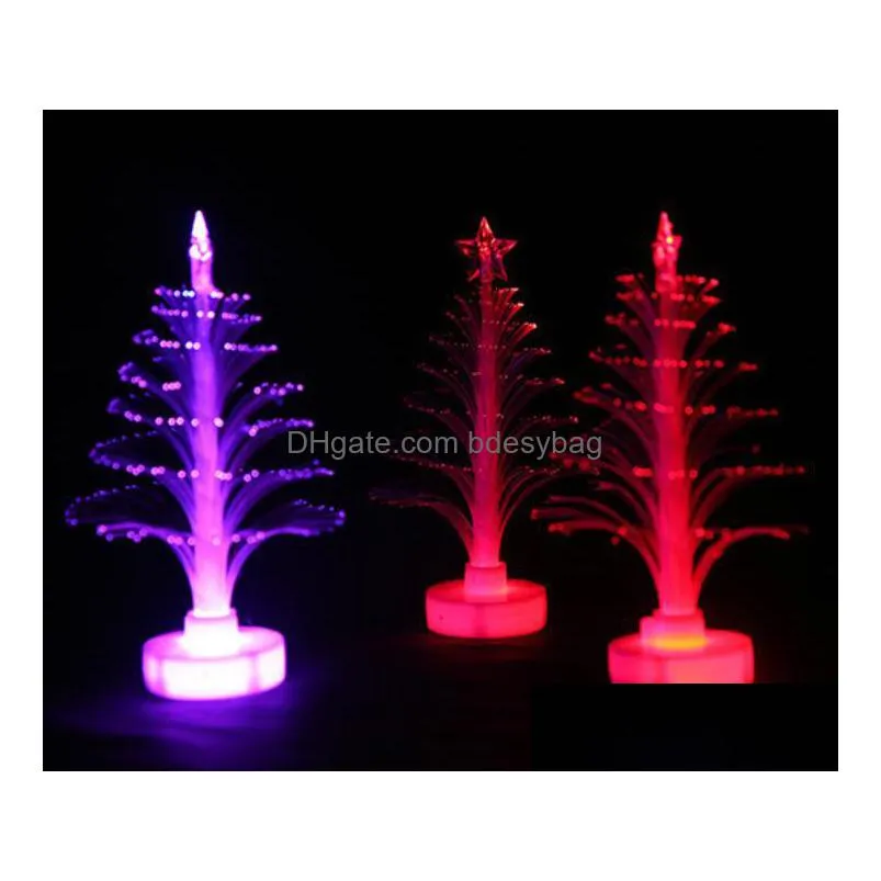 party favor led christmas fiber optic tree colorful color changing christmastree christmasgift home decoration