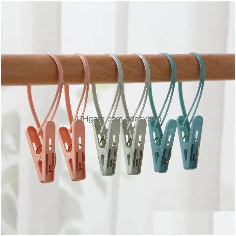 12pcs mixed color hangers plastic clothes pegs storage clip portable home hangers for clothes hanger drying rack towel clothes pins