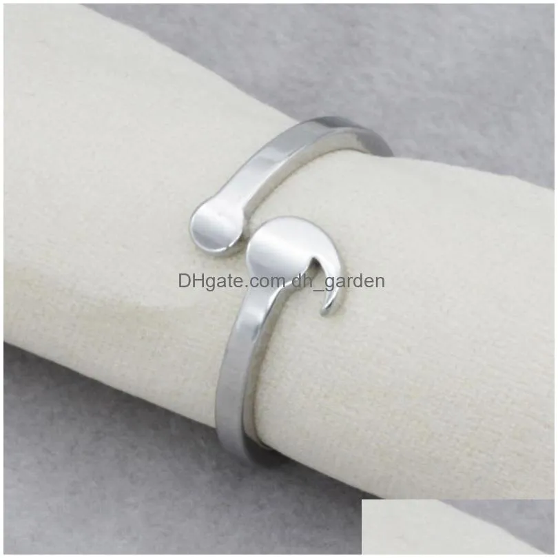 stainless steel semicolon ring semi colon heart ring suicide depression awareness heart ring women girl inspiration jewelry gifts fit