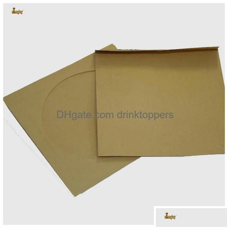 paper products 100pcs/lot 12.5cm square disc cd sleeve 90gsm kraft dvd bag er d packaging envelopes type pack bags wedding party fav