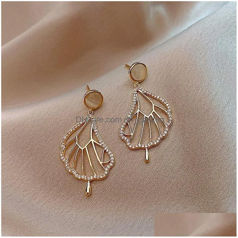 2021 newest korean trendy exquisite star moon long tassel dangle earrings for women temperament crystal pendant jewelry