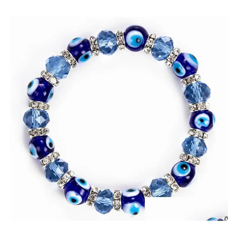 Beaded Trendy Simple Evil Eye Relius Charm Blue Beads Lucky Bracelet Best Match Turkish For Drop Delivery Jewelry Bracelets Dhgarden Dht7R