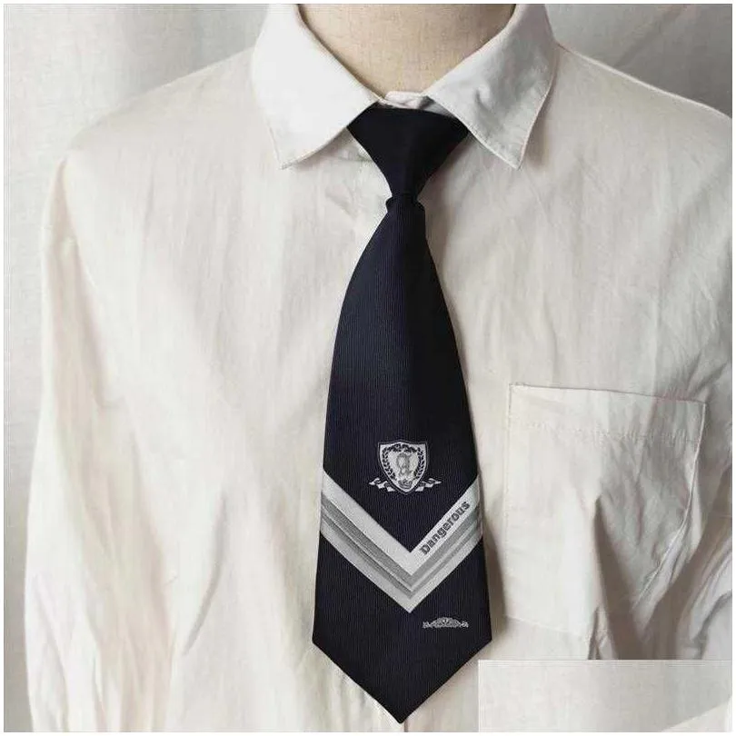 Ties Positioning Short Japanese Jk Style Small Necktie Girls Matching Shirt Uniform Drop Delivery Baby, Kids Maternity Accessories Dhnsy