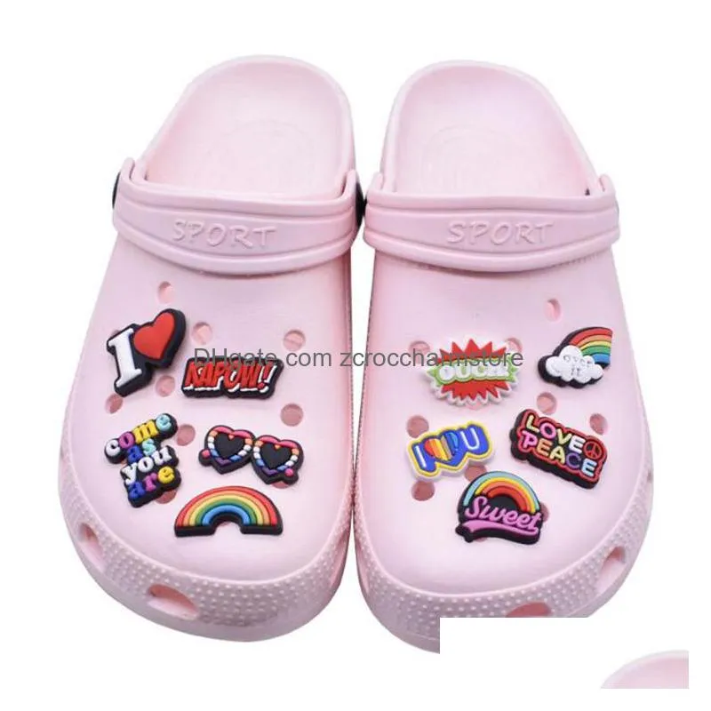  croc charms anime cartoon designer soft pvc rubber silicone shoe charms for kids birthday party gifts