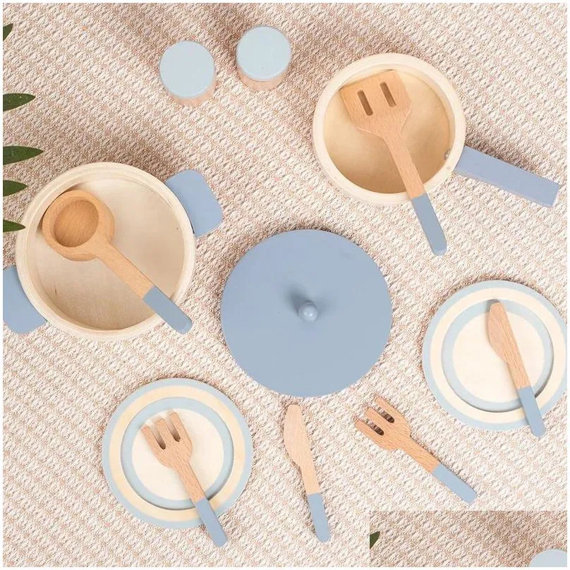 kitchens play food wooden toy kitchen cookware pot pan cook pretend play educational mini house toys for children simulation kitchen utensils girls