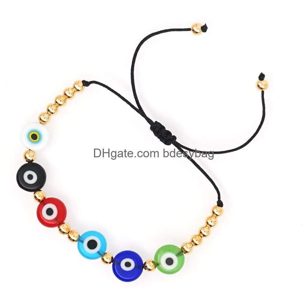 Charm Bracelets Bracelet For Women Bohemian New Turkish Evil Eye Bracelets Jewelry Adjustable Pseras Mujer Moda Mticolor Drop Delivery Dhvzo