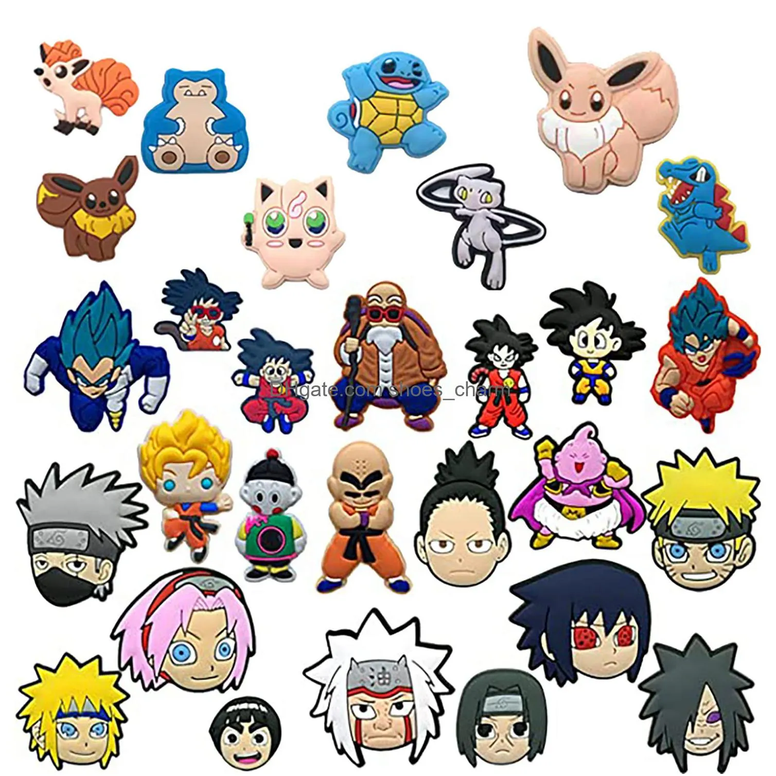 anime shoe charms bulk for croc boys girls cute cartoon toddler shoe charms pins for cric kids shoe decoration accessories.