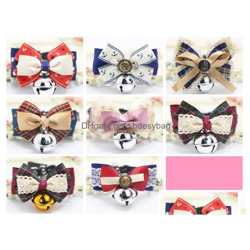 pet dog tie necktie bow tie cat cat bell collar jewelry l407