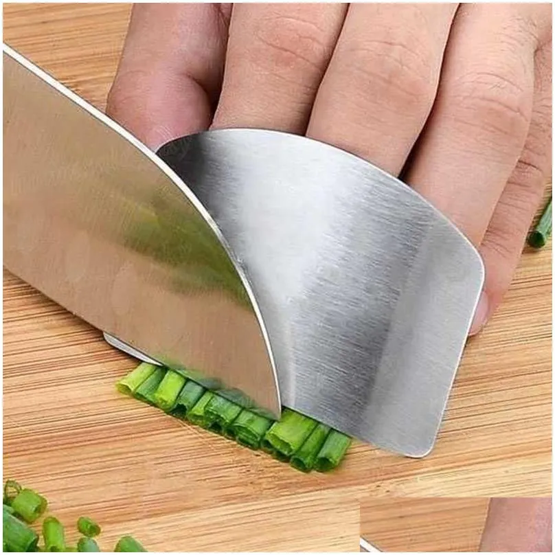  stainless steel kitchen tool hand finger protector knife cut slice protective cover vegetable cutting hand protector